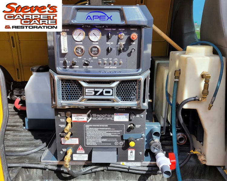 Truck-mounted steam cleaning machine